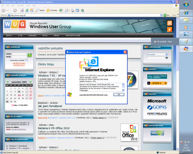 Windows 7 with IE6
